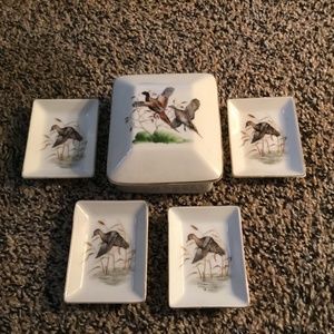 Lefton Ashtray Set with Trinket Box